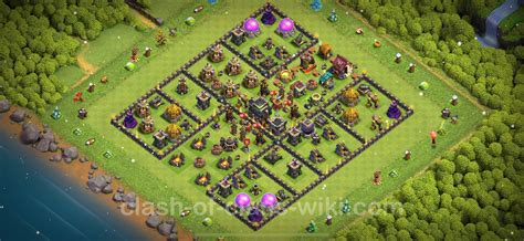 Trophy (Defense) Base TH9 with Link - Clash of Clans - Town Hall Level ...