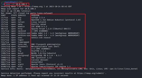 Nmap Vulnerability Scan 的图像结果