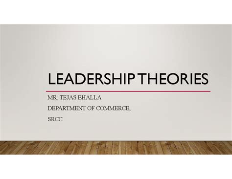 Leadership Theories: Great Man, Trait, Behavioral & Contingency ...