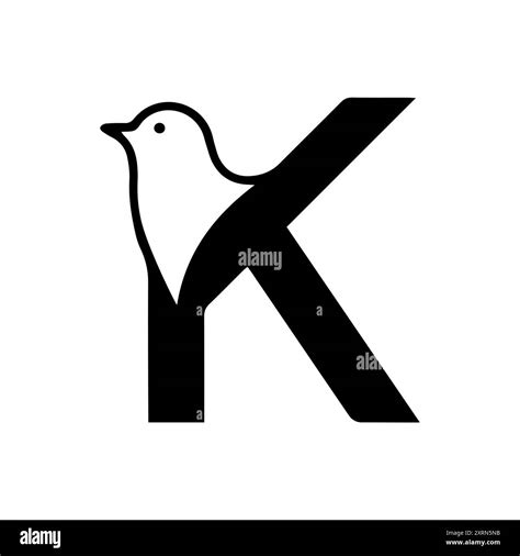 Capital Letter K with Bird Stock Vector Image & Art - Alamy