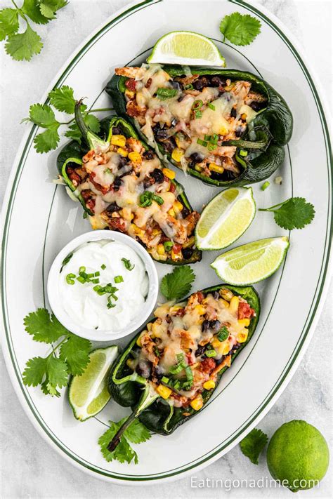 Chicken Stuffed Poblano Peppers Recipe