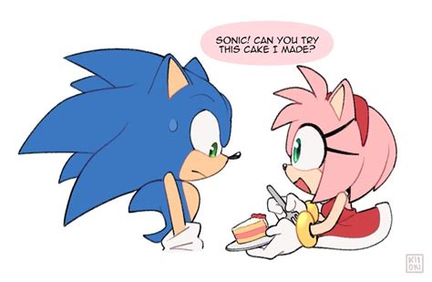 sonic the hedgehog and amy rose (sonic) drawn by kiioki11 | Danbooru