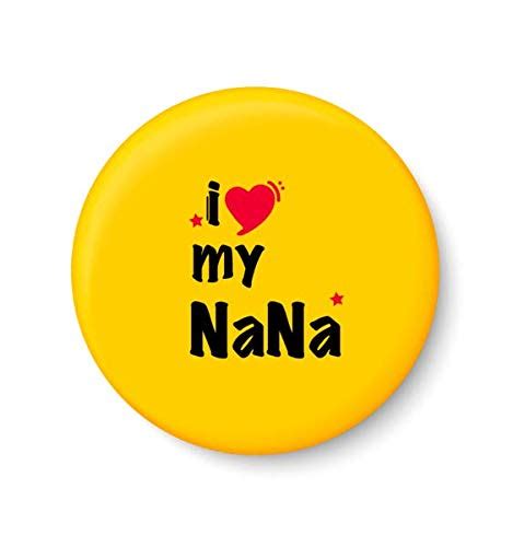 PEACOCKRIDE I Love My Nana I I My DAD I Pin Badge (Metal, Multicolour ...