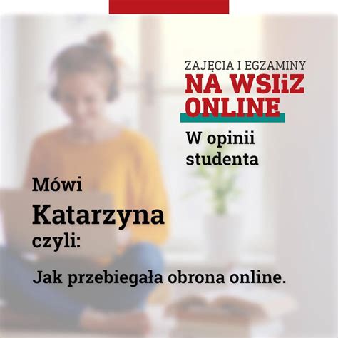 Jak przebiegała obrona online - Katarzyna Kaznowska, absolwentka ...