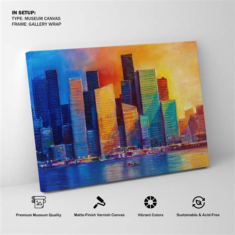 Buy Artistic of skyscrapers Big Canvas Paintings & Prints Online ...