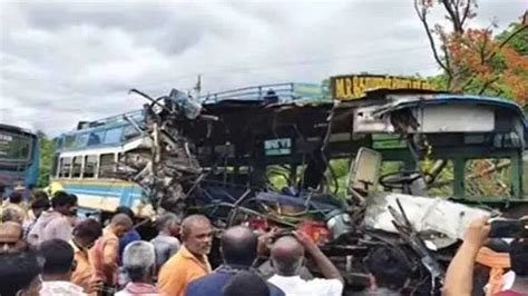 Six killed, 36 injured in collision of buses in Tenkasi - INDIA ...