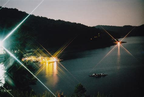 Tygart Lake from lodge at night with star filter : r/WestVirginia
