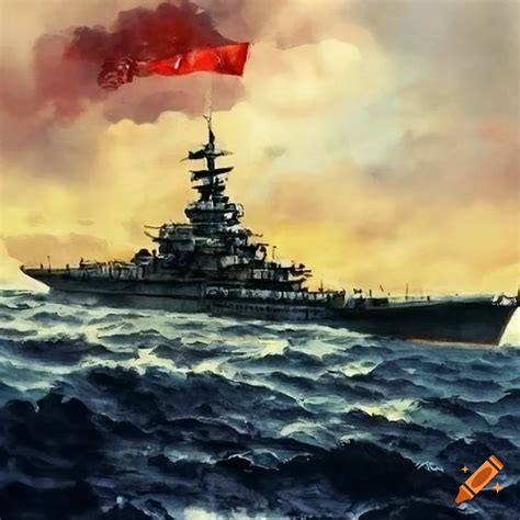 Japanese warships, planes, and tanks during world war ii on Craiyon