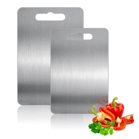 Buy Titanium Cutting Boards - 2Pack Taima™ 100% Pure Titanium Cutting ...