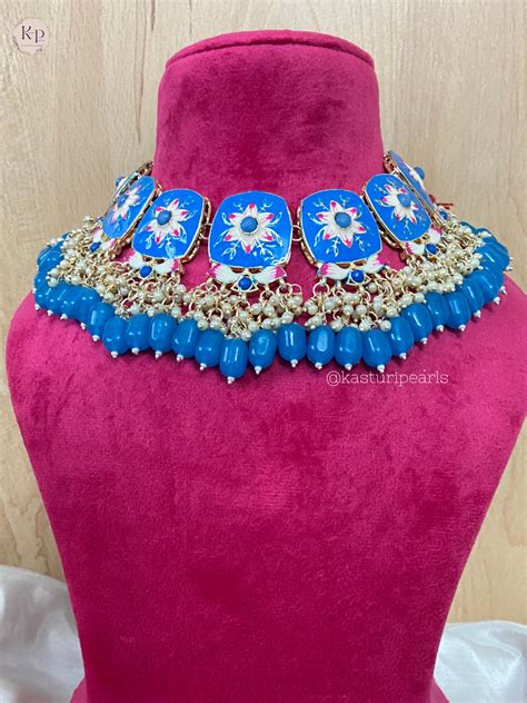 Rasmi Meenakari necklace – Kasturi pearls