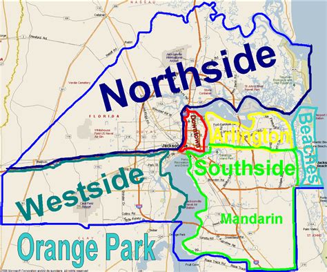Map Of Florida Showing Jacksonville - Jaxmap map of florida ...