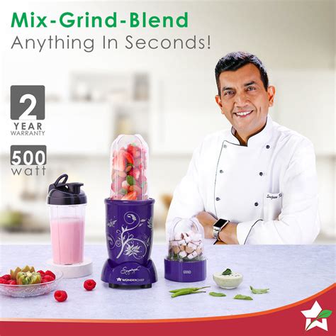 Wonderchef Nutri-Blend Purple 500W Mixer Grinder