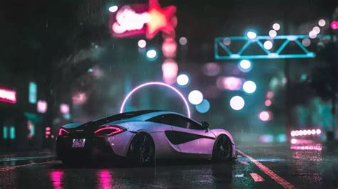 Видео обои Mclaren 720S, неоновый свет (Автомобили) | 1920x1080 FullHD