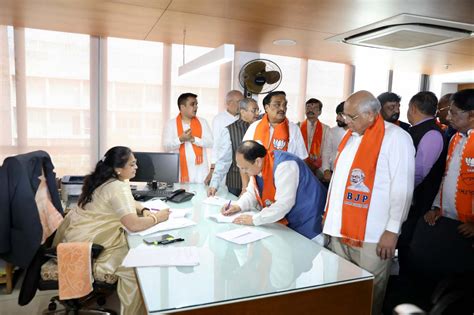 Hon'ble BJP National President Shri J.P. Nadda filed his nomination for ...