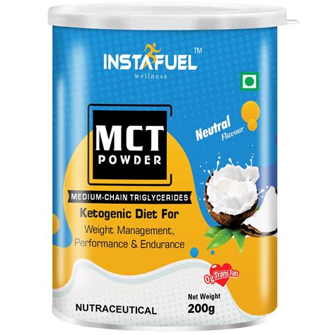 Instafuel MCT Oil Powder | 200g | Caprylic Acid(C8) 62-66%, Capric Acid ...