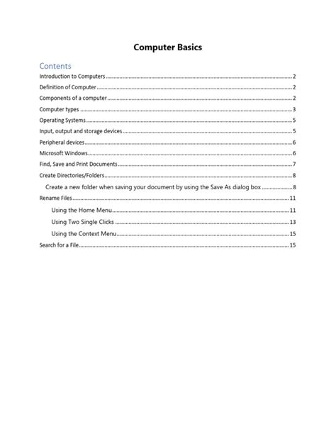 Computer Basics PDF 的图像结果