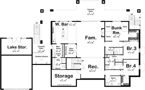 Mountain Style Lake House Plan | Skyline View