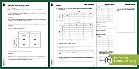 👉 Sample Space Diagrams Worksheet | KS3 Maths | Beyond