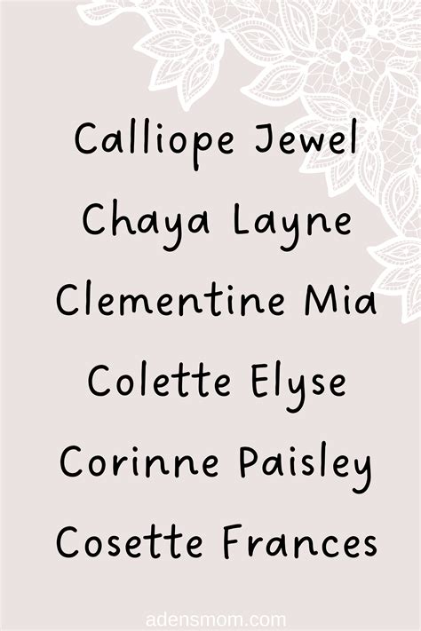 60 Completely Cute Baby Girl Names Starting with C | Names starting ...