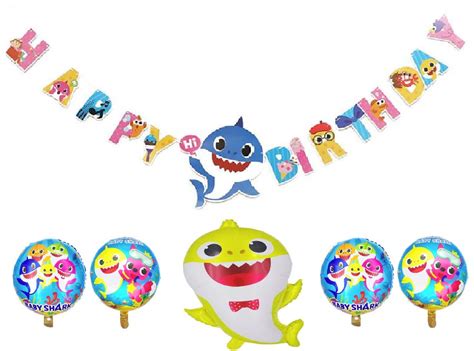 Buy Baby Shark Birthday Party Decorations - Baby Shark Happy Birthday ...