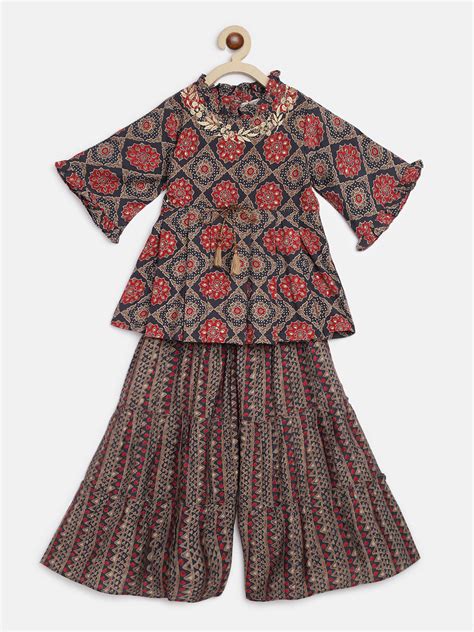 Girls Multicolour Printed Dress – Tales & Stories
