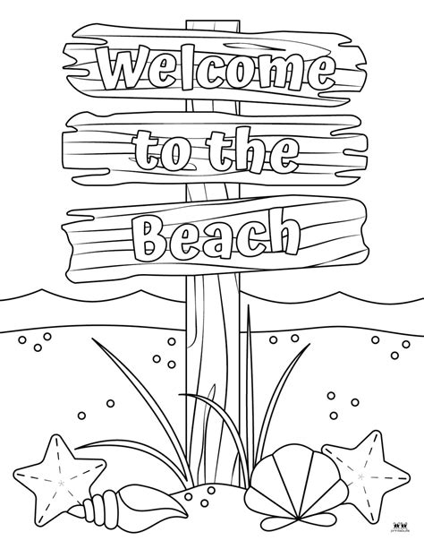 25 Free Printable Beach Coloring Pages