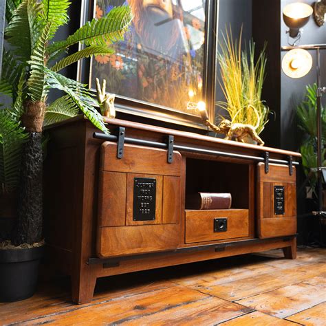 Jupiter Small TV Mango Wood Cabinet – Vintage Sofa