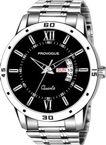 PROVOGUE Day and Date Functioning Steel Quartz Analog Watch - For Men ...