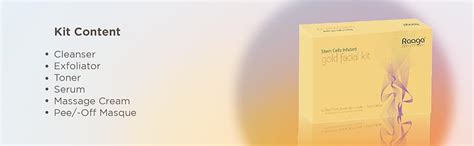 Raaga Professional Stem Cells Infused Facial Kit, Gold, 61 g : Amazon ...