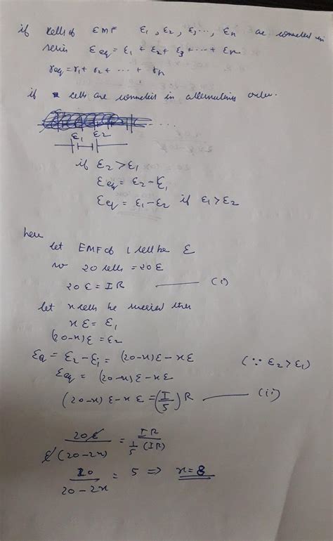 20 identical cells are connected in series with a load of resistance ...