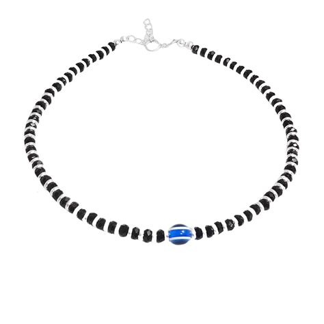 NEMICHAND JEWELS Pure 925 Silver Evil Eye Nazariya Anklet Payal for ...