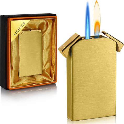 Dual Flame Lighter Switchable Torch And Soft Flame Refillable Butane ...