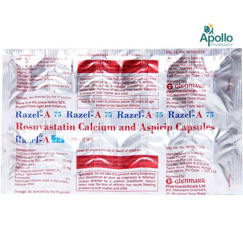 Razel A 75 Capsule 10's Price, Uses, Side Effects, Composition - Apollo ...