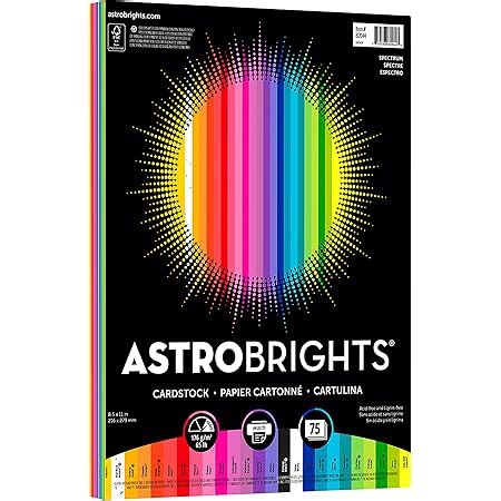 Astrobrights Mega Collection Colored Cardstock, 8 ½ x 11, 65 lb/176 GSM ...