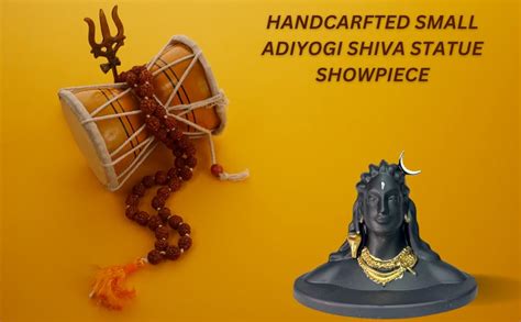 Buy CLOUDS INDIA Small Adiyogi Shiva Statue for Car Dashboard Pooja ...