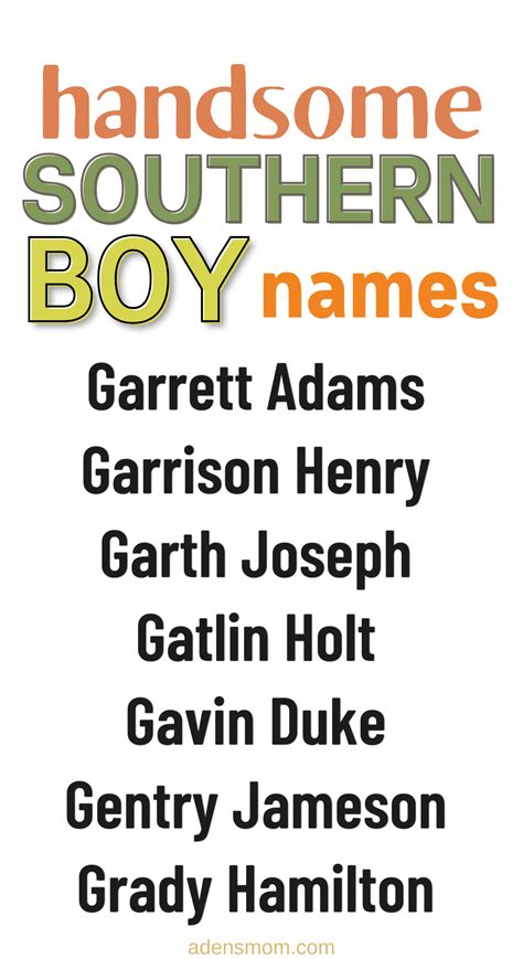 250 southern boy names the coolest baby names for 2023 – Artofit