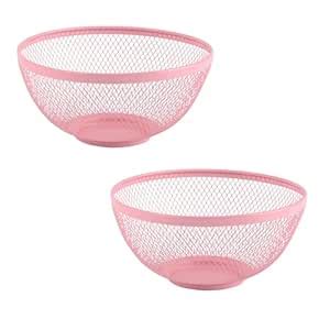 Kuber Industries Pack of 2 Stainless Steel Mesh Fruit Basket For Dining ...
