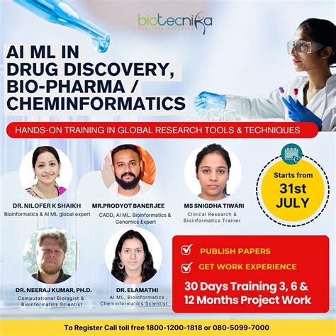 AI ML in Drug Discovery, Bio-Pharma / Cheminformatics Hands-on Trainin ...