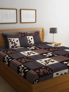 Flipkart SmartBuy 144 TC Microfiber Double Geometric Flat Bedsheet ...