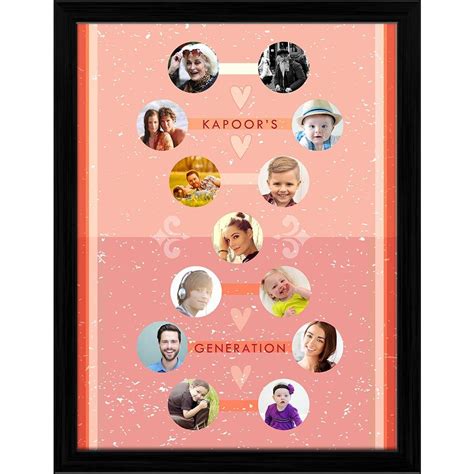 ArtzFolio DNA Chain Photo Collage Black Wood Frame Personalised Gift 14 ...