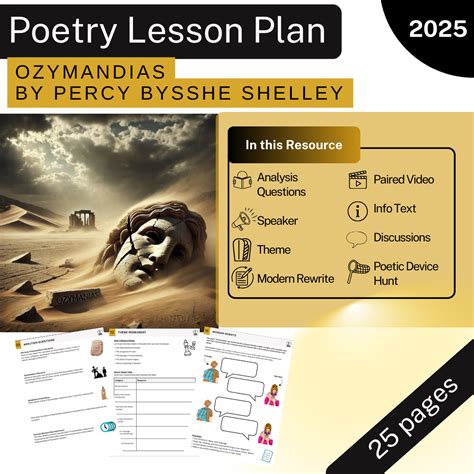Ozymandias by Percy Bysshe Shelley - Lesson Plan - Poetic Device, Theme ...