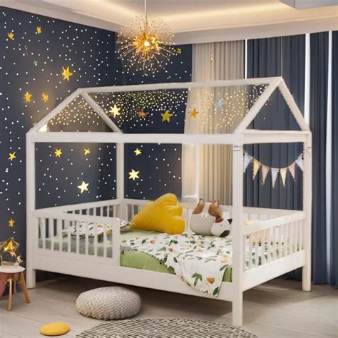 Latest Design Bedroom Furniture Wooden Kids Beds With Barriers Toddler ...