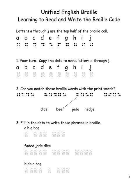 Fillable Online brailleliteracycanada Unified English Braille, The ...