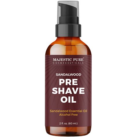 Majestic Pure Sandalwood Pre Shave Oil for Men - 2 fl oz | Smooth ...