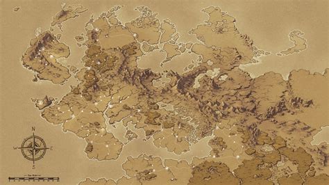 Blank Fantasy World Map