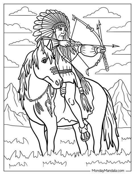 20 Native American Coloring Pages (Free PDF Printables) | Coloring ...
