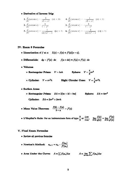 Image result for Calculus Highest Level Formulas