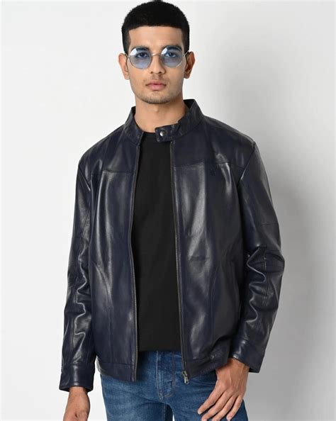 Adriano - Navy Blue | 100% Genuine leather jacket