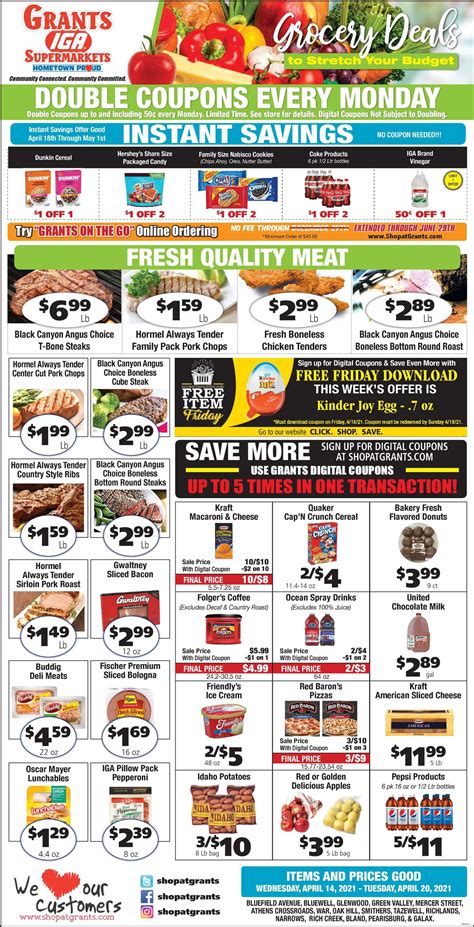 Grant's Supermarket Ad Circular - 04/14 - 04/20/2021 | Rabato