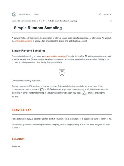 Image result for Simple Random Sampling شرح